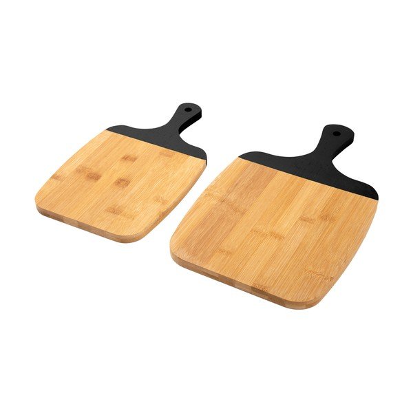 2 bambusa galda dēlīšu komplekts ar melnu rokturi PT LIVING Gourmet-image-2