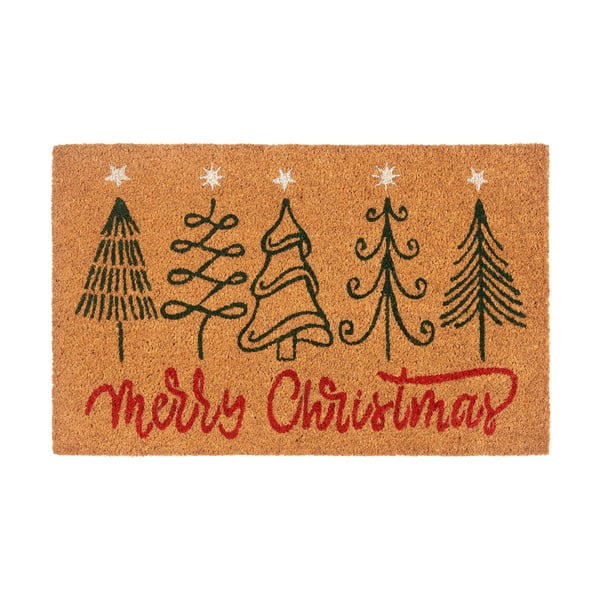 Kokosšķiedras kājslauķis ar Ziemassvētku motīvu 40x70 cm Merry Christmas – Hanse Home