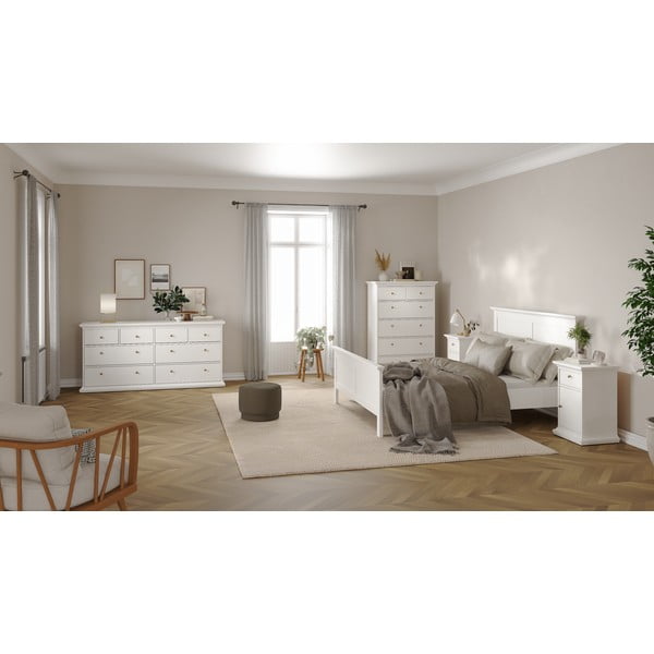 Balta divvietīga gulta 160x200 cm Paris – Tvilum-image-1