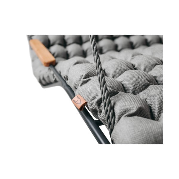 Tumši pelēkas krāsas piekaramas divvietīgas relaksējošās āra masāžas šūpoles Linda Vrňáková Vikos-image-3