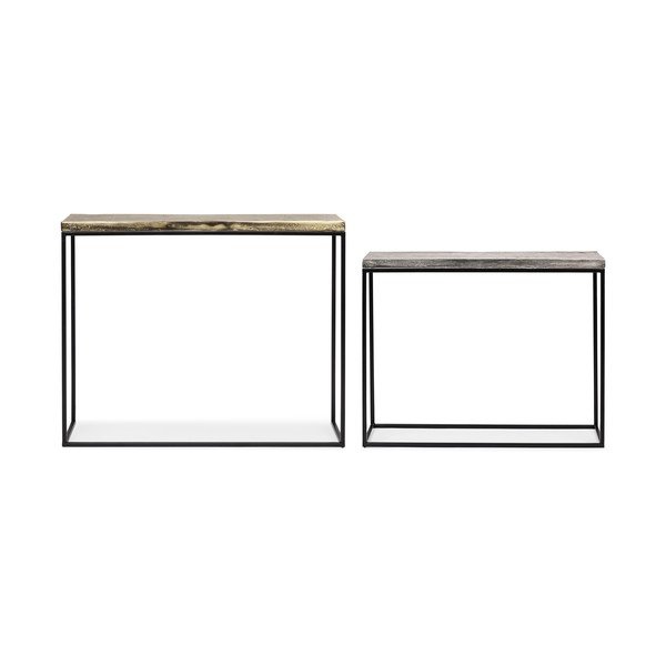 Metāla konsoles galdi (2 gab.) 29x99 cm Amira – Bizzotto-image-3