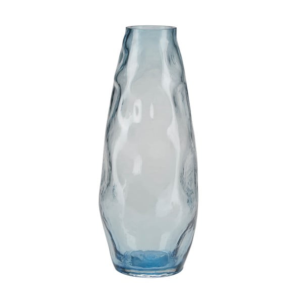 Gaiši zila stikla vāze Bahne & CO, augstums 28 cm