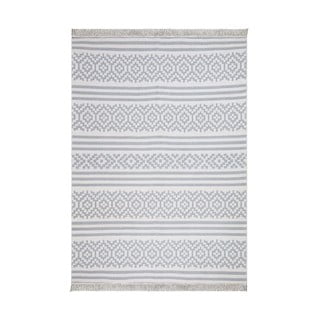 Pelēki balts kokvilnas paklājs Oyo home Duo, 60 x 100 cm