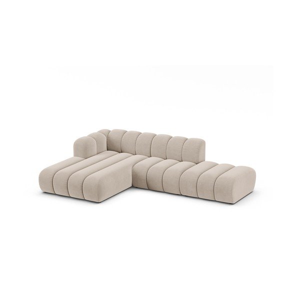 Bēšs stūra dīvāns (ar kreiso stūri) Lupine – Micadoni Home-image-1