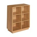 Dabīga toņa grāmatplaukts ar ozolkoka imitāciju 80x95x30 cm Disco – Hübsch