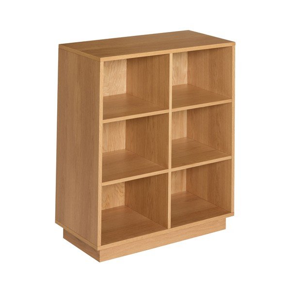 Dabīga toņa grāmatplaukts ar ozolkoka imitāciju 80x95x30 cm Disco – Hübsch