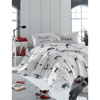 Balts stepēts kokvilnas divguļamās gultas pārklājs Mijolnir GoodTime White, 140 x 200 cm