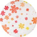 Oranžs/ziloņkaula krāsas mazgājams bērnu paklājs ø120 cm Fall Flowers – Vitaus