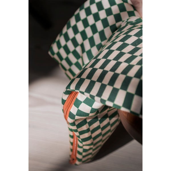 Zaļa/bēša vienguļamā gultas veļa no kokvilnas satīna 140x200 cm Mini – Mette Ditmer Denmark-image-3