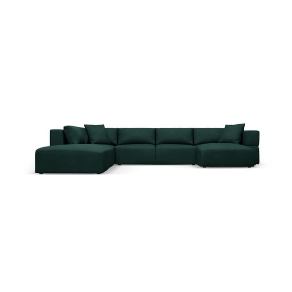 Zaļš stūra dīvāns (ar kreiso stūri/U veida) Esther – Milo Casa