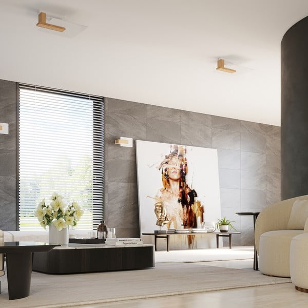 Dabīga toņa griestu lampa ar stikla abažūru 40x47.5 cm Parola – Sollux-image-3