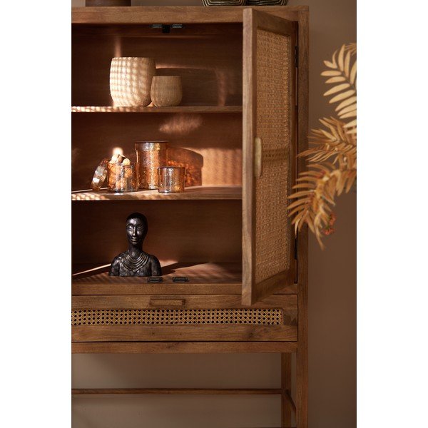 Brūna mango koka kumode 90x160 cm Nipas – Light & Living-image-4