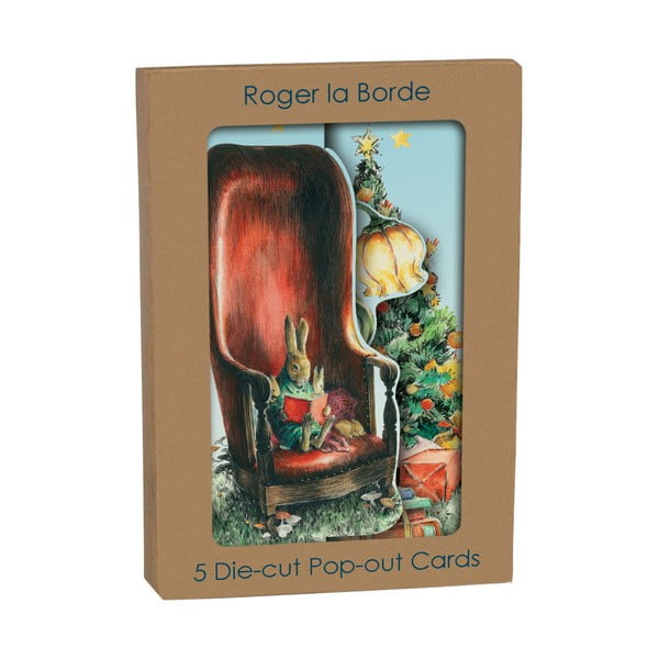 Apsveikumu kartītes (5 gab.) ar Ziemassvētku motīvu Mondoodle  – Roger la Borde-image-1