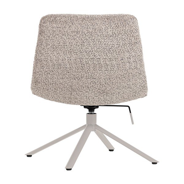 Gaiši pelēks grozāms atpūtas krēsls no buklē auduma Soren – WOOOD-image-4