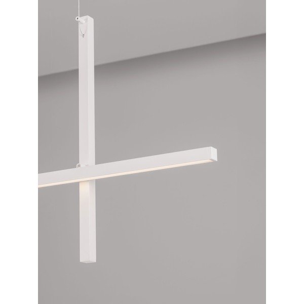 Matēti balta alumīnija LED piekaramā lampa ar akrila stikla abažūru Looma – Nova Luce-image-2