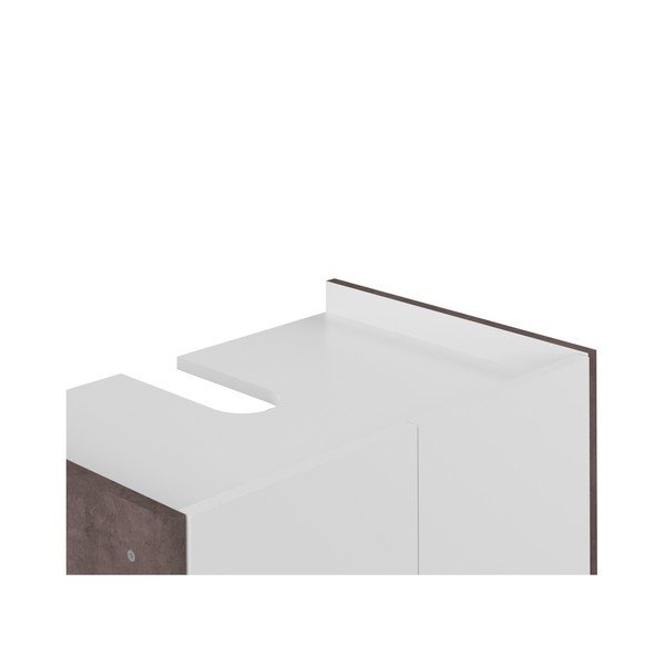 Balts vannas istabas skapītis ar pelēku korpusu TemaHome Biarritz, augstums 59,2 cm-image-4