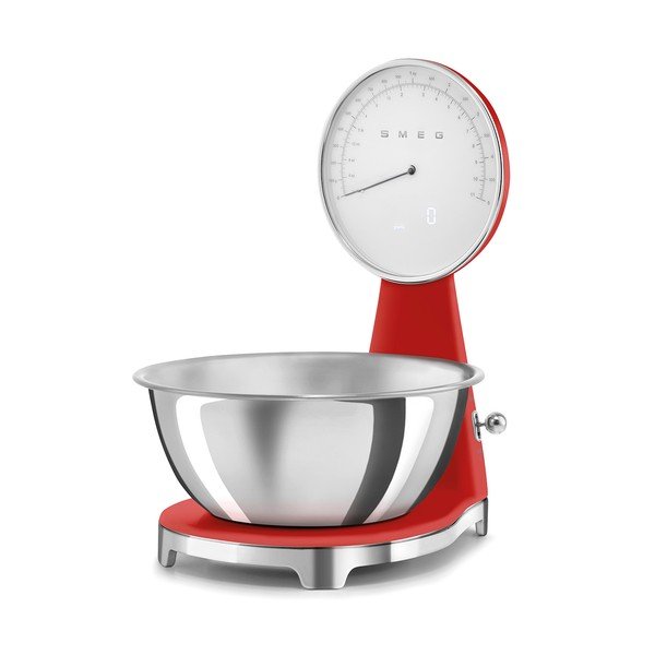 Sarkana plastmasa digitālie virtuves svari – SMEG-image-4