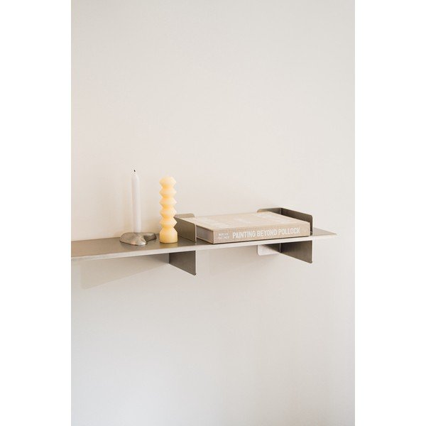 Sudraba krāsas metāla sienas plaukts 120 cm Tivo – noo.ma-image-4