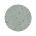 Gaiši zaļš mazgājams/ar rokām darināts kokvilnas bērnu paklājs ø140 cm Round Dot Blue Sage – Lorena Canals