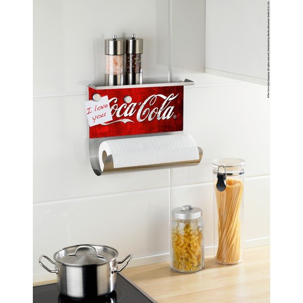 Magnētiskais dvieļu turētājs ar plauktu Wenko Coca-Cola Classic-image-1