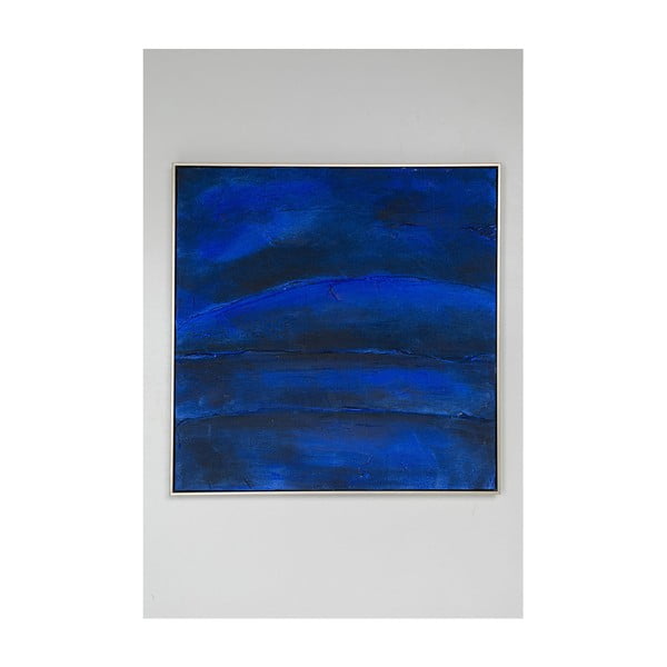 Eļļas glezna Kare Dizains Abstrakts Deep Blue, 80 x 80 cm