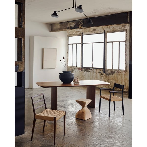 Brūni/dabīga toņa ozola masīvkoka pusdienu krēsli (2 gab.) Analy – Kave Home-image-3