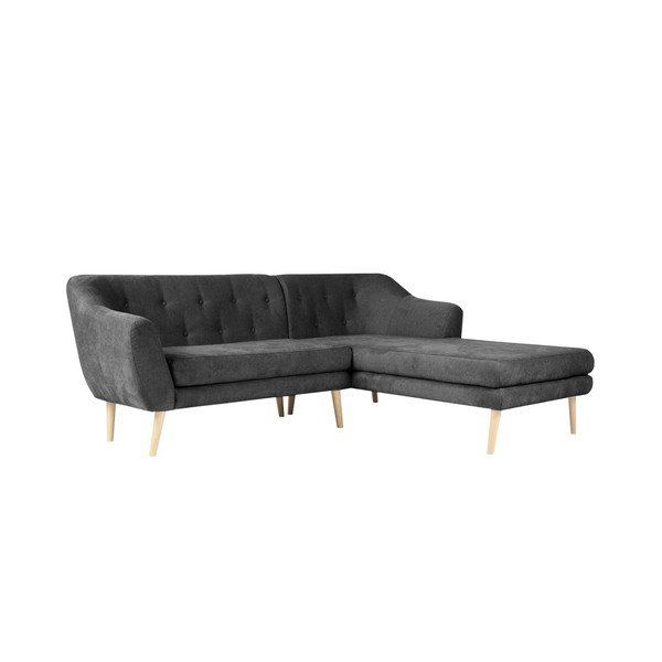 Tumši pelēks trīsvietīgs dīvāns ar labo stūri Mazzini Sofas Sicile-image-3