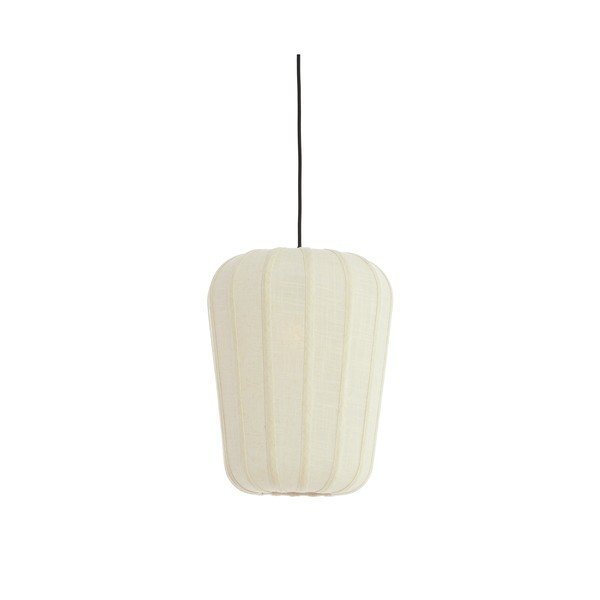 Balta piekaramā lampa ar auduma abažūru ø 10 cm Bibury – Light & Living
