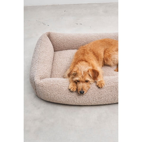 Bēša buklē mājdzīvnieku gulta suņiem 55x70 cm Senso Greige S – MiaCara-image-3
