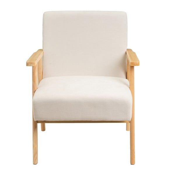 Balts atpūtas krēsls no šenila auduma Vintage – Casa Selección-image-2