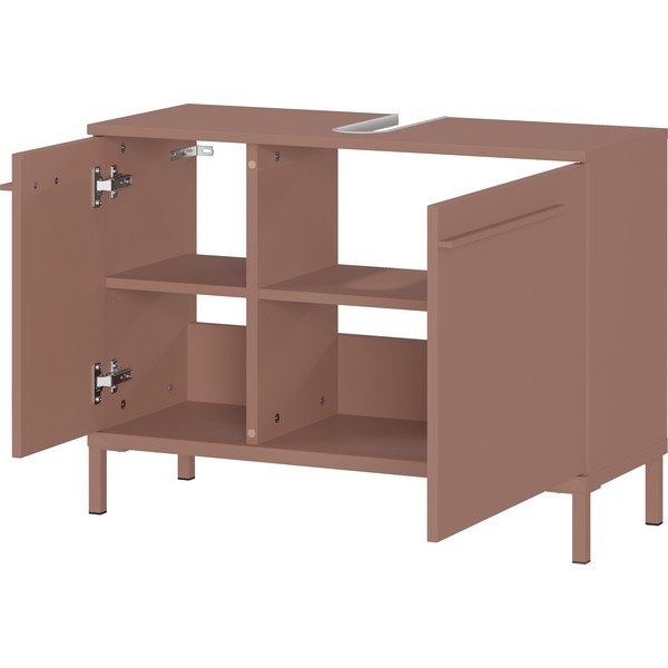 Brūns matēts skapītis zem izlietnes 80x59 cm Laurino – Germania-image-3