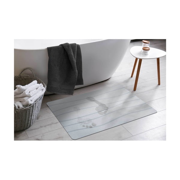 Pelēks vannas istabas paklājiņš 50x70 cm Ondelina – douceur d'intérieur-image-1