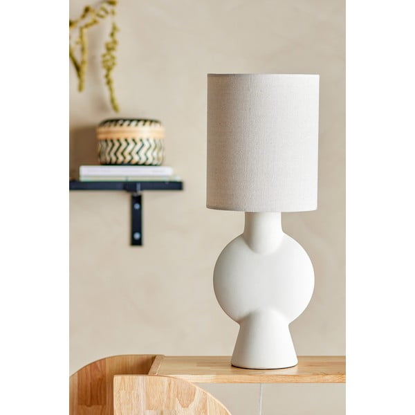Bēša galda lampa ar auduma abažūru (augstums 54,5 cm) Sergio – Bloomingville-image-3