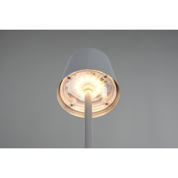 Pelēka LED galda lampa ar metāla abažūru (augstums 21 cm) Diaz – Reality-image-2