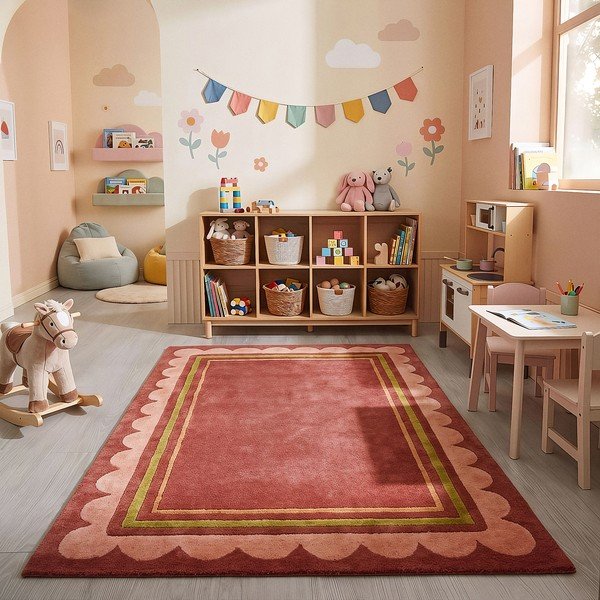 Bordo ar rokām darināts vilnas paklājs 160x230 cm Lois – Flair Rugs-image-2