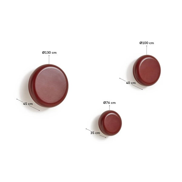 Sarkani koka sienas āķi (3 gab.) Nadue – Kave Home-image-3