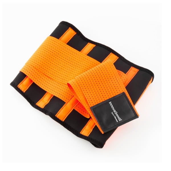 Oranžā un melnā sporta josta svara samazināšanai un stājas uzlabošanai InnovaGoods, L izmērs-image-2