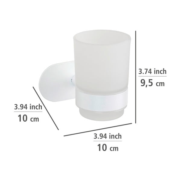 Balts stikla pašlīmējošs trauks zobu birstei Orea – Wenko-image-3