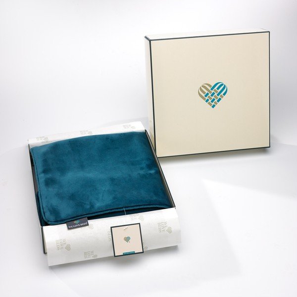 Petrolejas zaļa spilvendrāna WeLoveBeds Teal, 50 x 50 cm-image-4