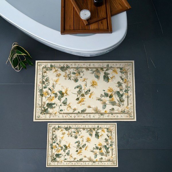 Bēši vannas istabas paklājiņi (2 gab.) 60x100 cm – Foutastic-image-3