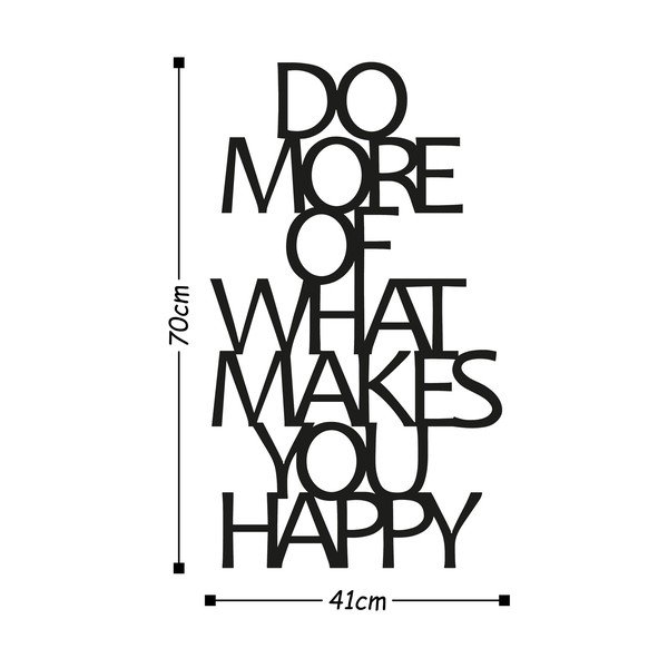 Melns sienas dekors Wallity Happy-image-2