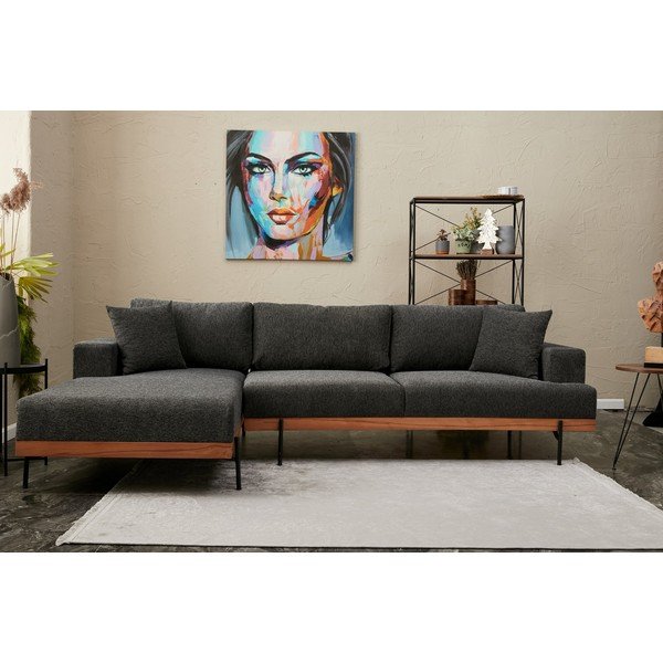 Antracīta pelēks stūra dīvāns (ar kreiso stūri) Liva – Balcab Home-image-4