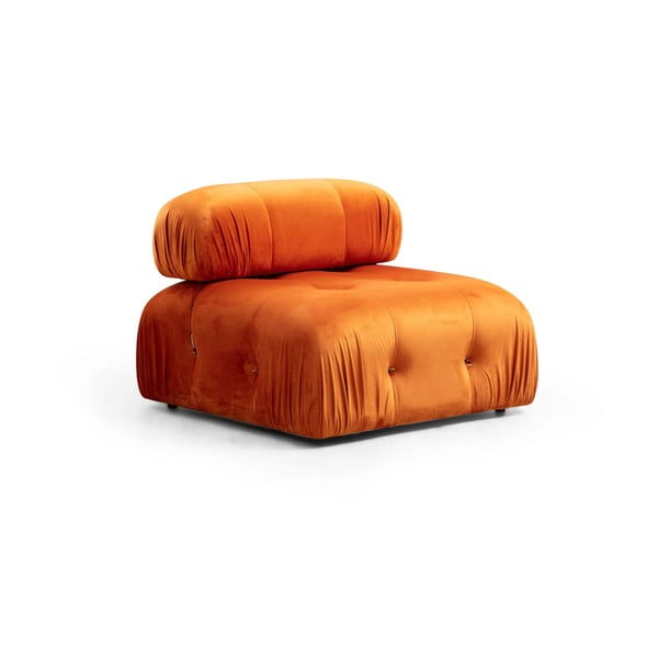 Oranžs samta modulārais dīvāns (vidējā moduļa) Bubble – Artie