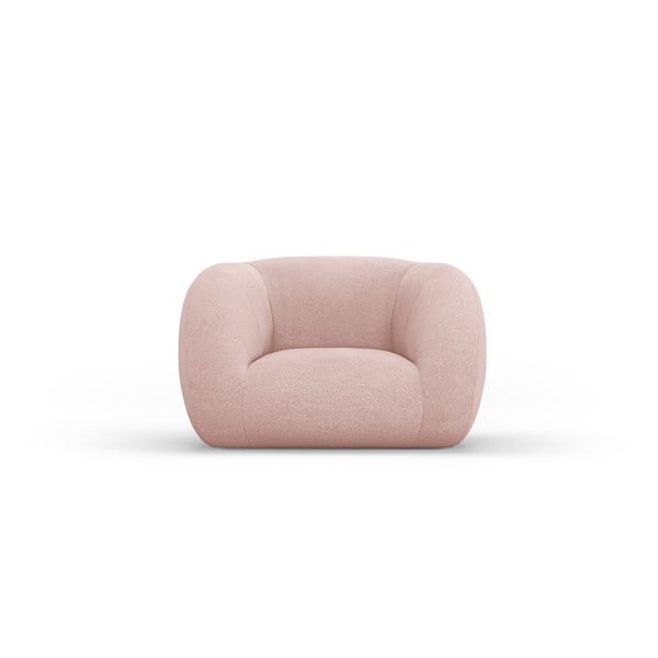 Gaiši rozā atpūtas krēsls no buklē auduma Essen – Cosmopolitan Design