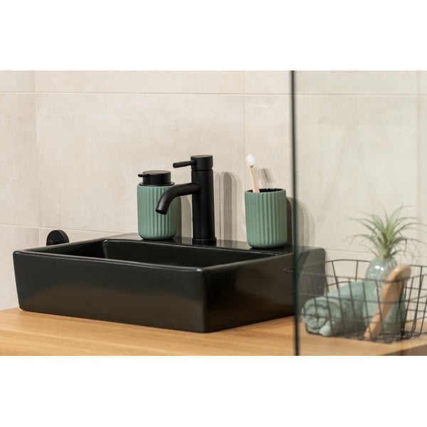 Zaļš keramikas trauks zobu birstēm Wenko Belluno-image-3