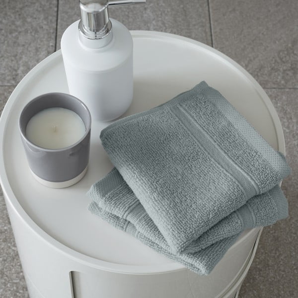 Dūmakaini zaļi frotē kokvilnas dvieļi (2 gab.) 30x30 cm Zero Twist – Catherine Lansfield-image-1