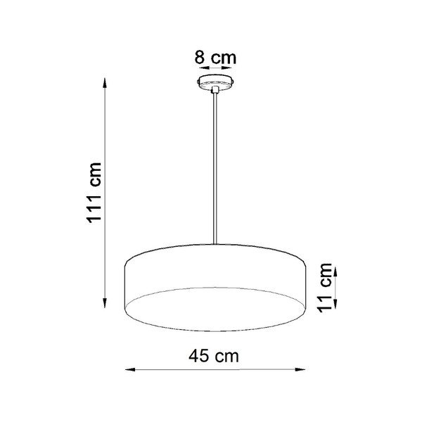 Pelēka piekaramā lampa ø 45 cm Atis – Sollux-image-4