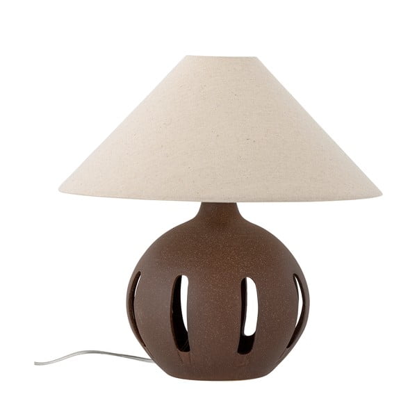 Krēmkrāsas galda lampa ar auduma abažūru (augstums 40,5 cm) Liana – Bloomingville