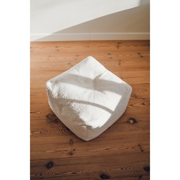 Bēšs pufs no buklē auduma Keno – noo.ma-image-2