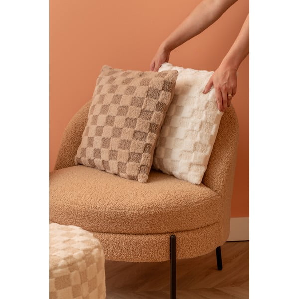 Mikroplīša dekoratīvais spilvens 45x45 cm Checker – PT LIVING-image-1